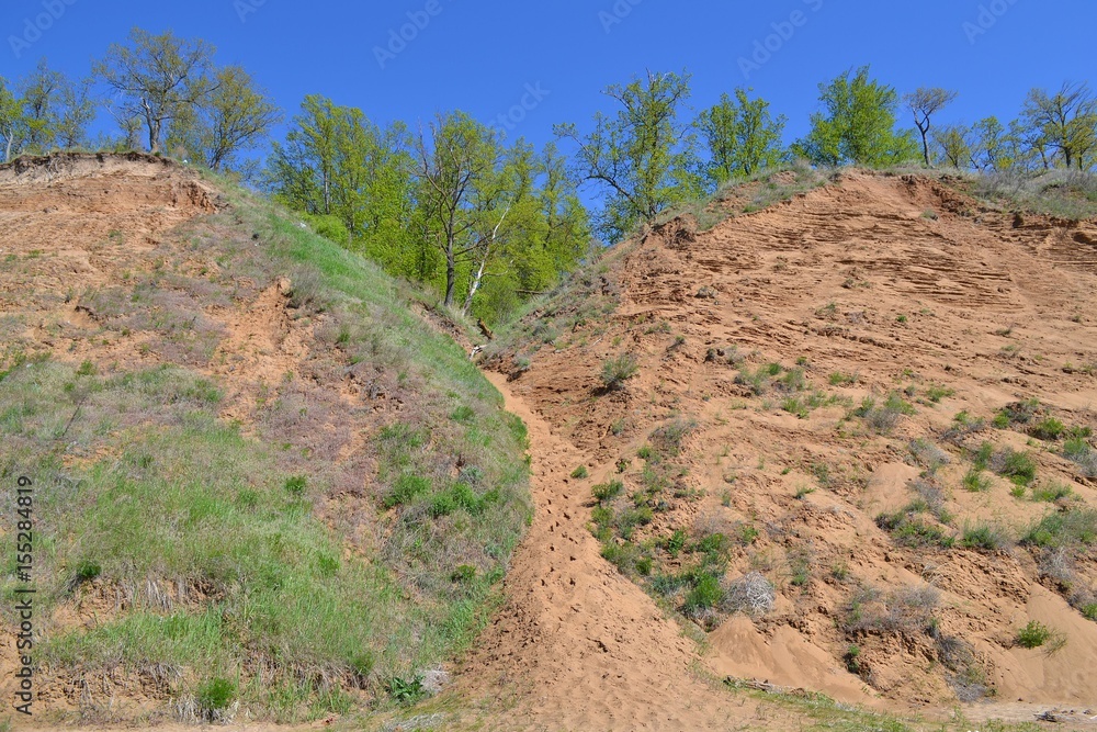 Песчаные склоны волжского берега Stock Photo | Adobe Stock