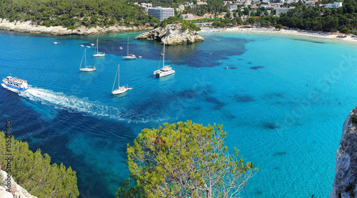 Landscape of the beautiful bay of Cala Galdana - Minorca - Spain