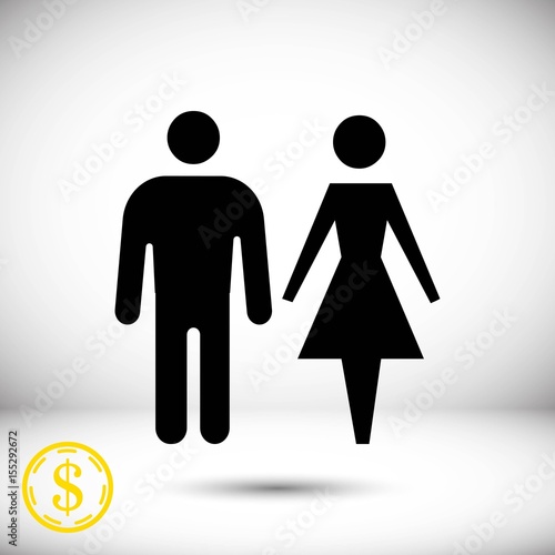 man and woman icon stock vector illustration flat design