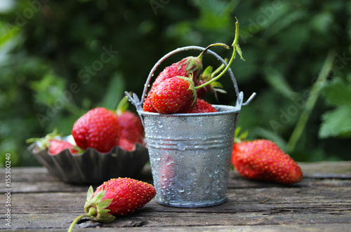 Fresh  ripe strawberry. Sweet  summer berries