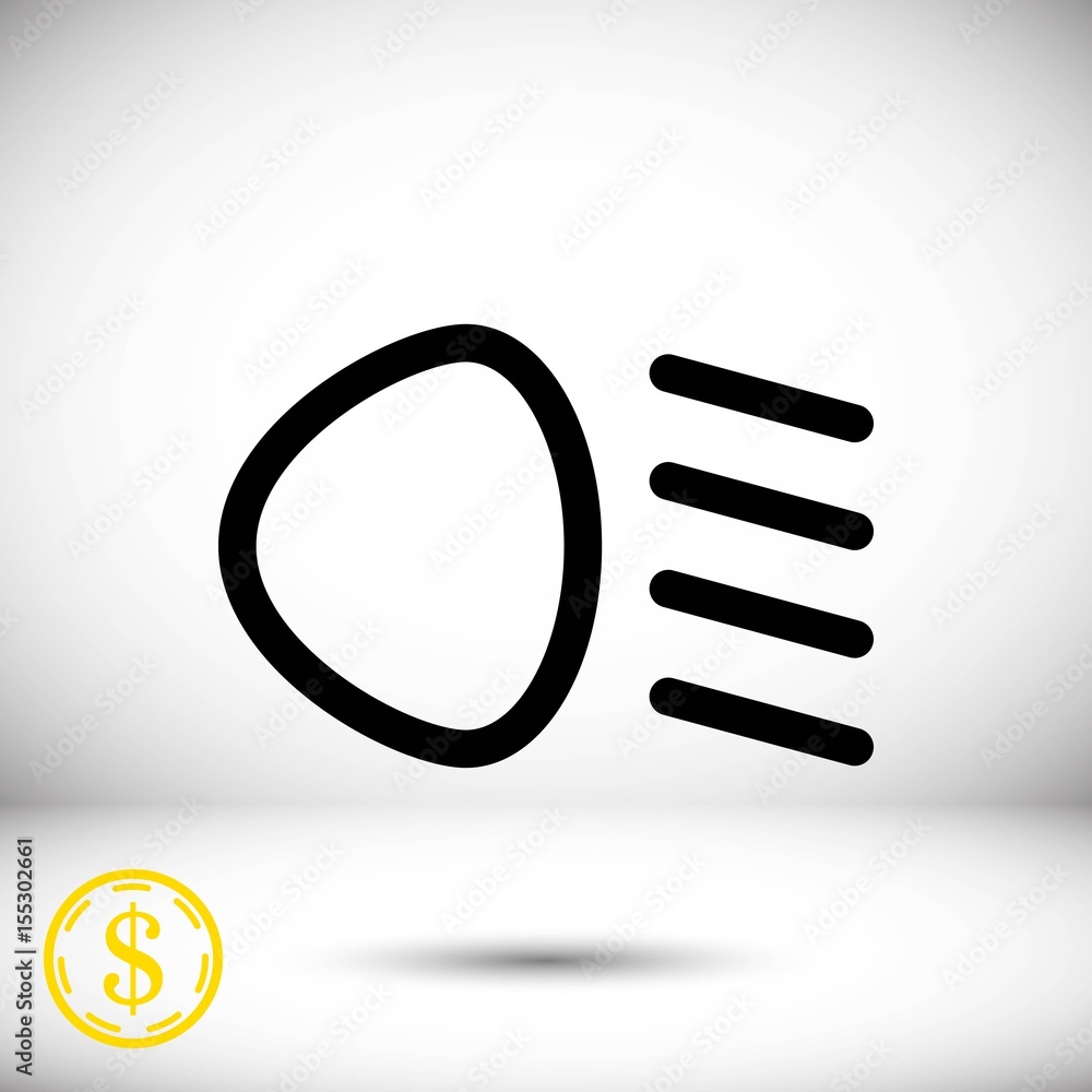 dipped beam icon stock vector illustration flat design dipped beam icon stock vector illustration flat design