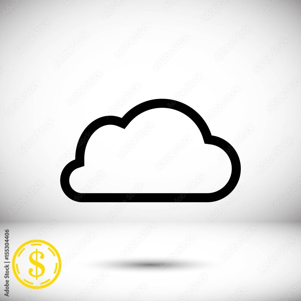 cloud icon stock vector illustration flat design cloud icon stock vector illustration flat design