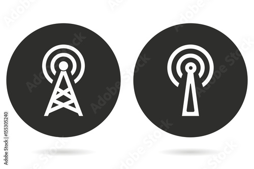 Communication tower - vector icon.