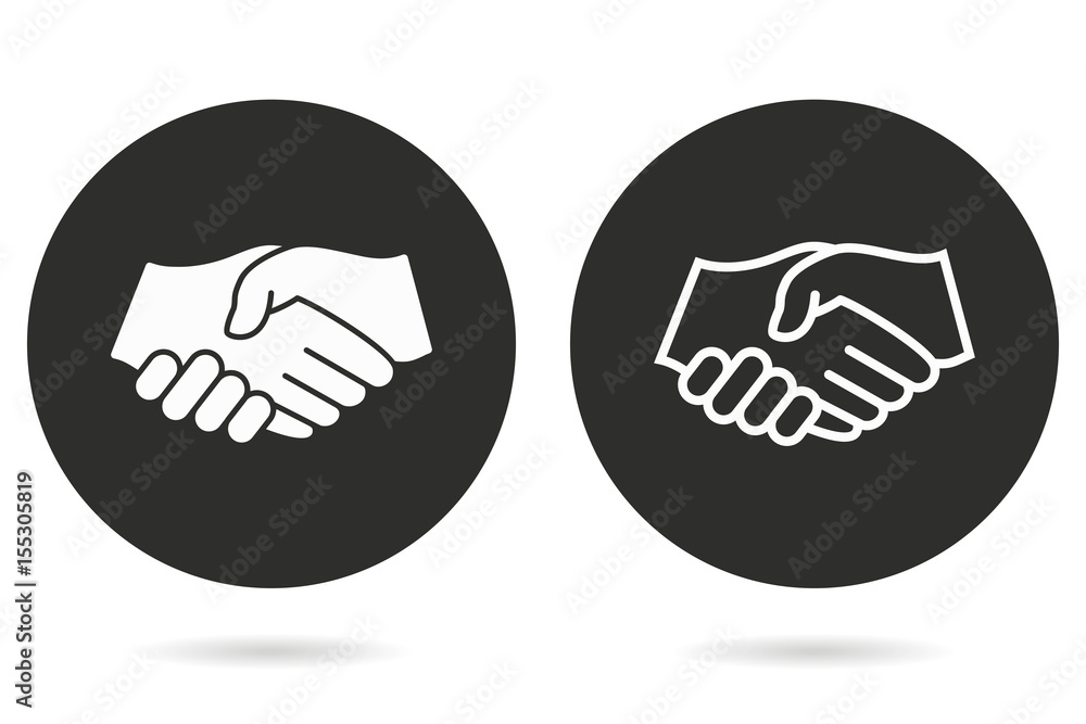 Obraz premium Handshake - vector icon.
