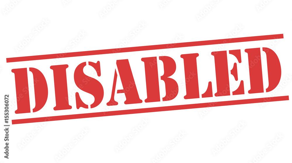 Disabled red stamp Disabled red stamp