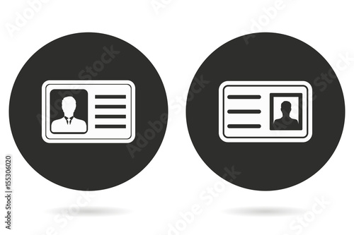 Identification card - vector icon.