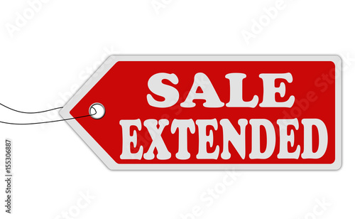 Sale extended red  price tag