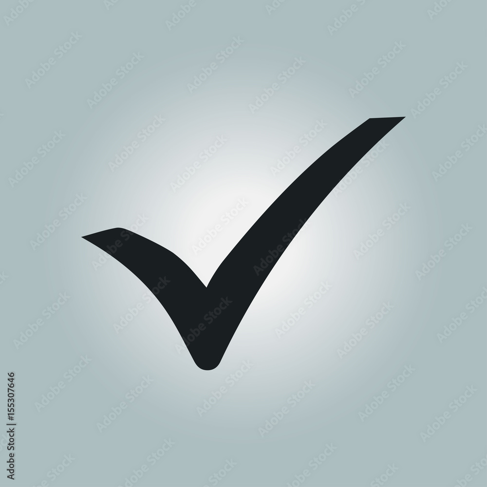 Check mark icon. Flat design style. Vector. Check mark icon. Flat design style. Vector.