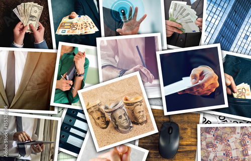 Business and entrepreneurship photo collage