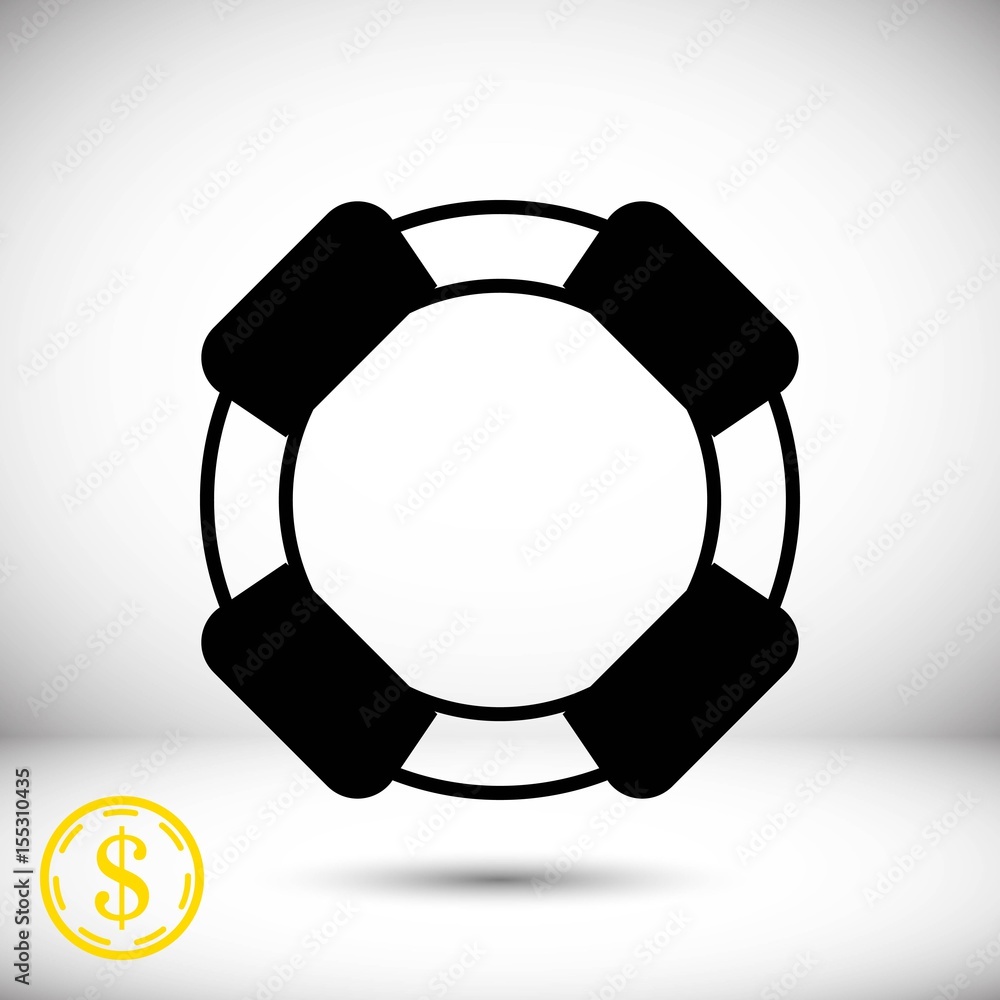 lifeline icon stock vector illustration flat design Stock Vector ...