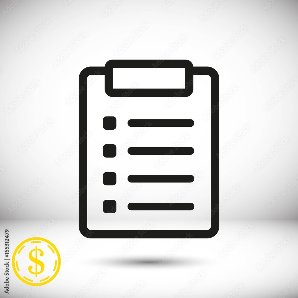 checklist icon stock vector illustration flat design checklist icon stock vector illustration flat design