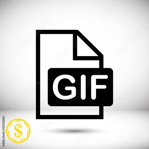 gif icon stock vector illustration flat design