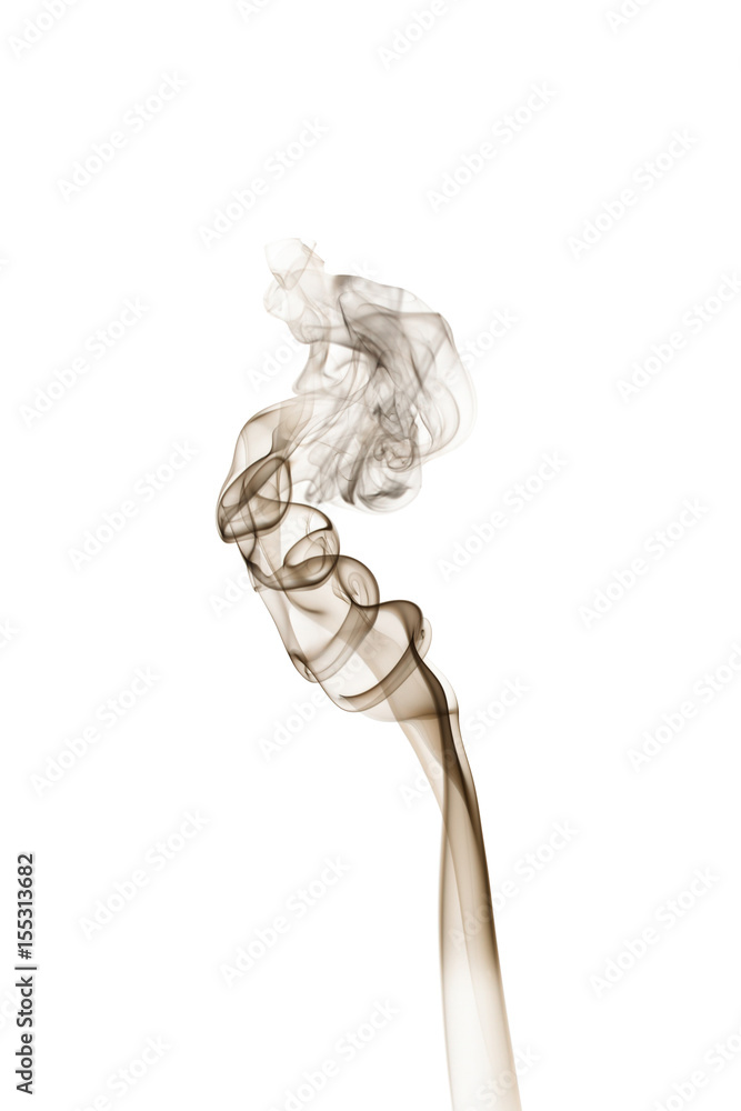 Smoke on a white background