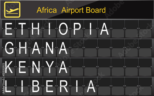 Africa Country Airport Board Information photo