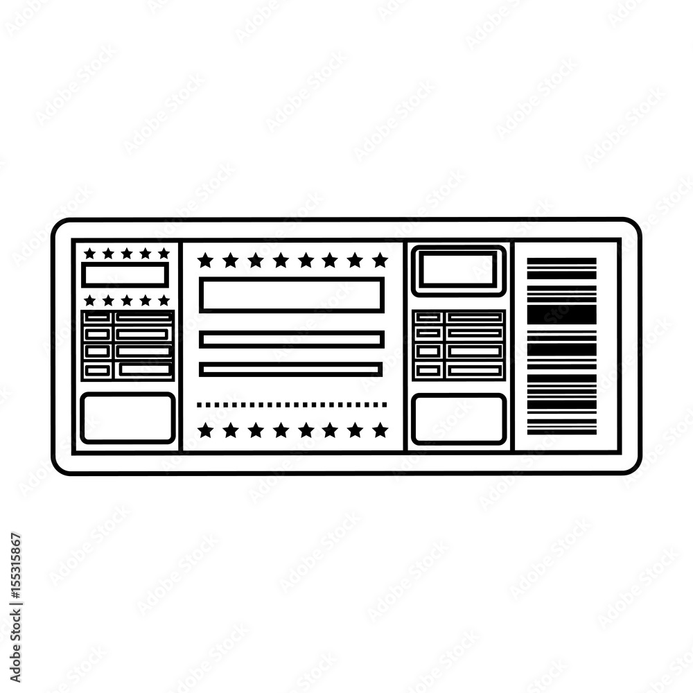 Entrance ticket paper icon vector illustration graphic design Entrance ticket paper icon vector illustration graphic design