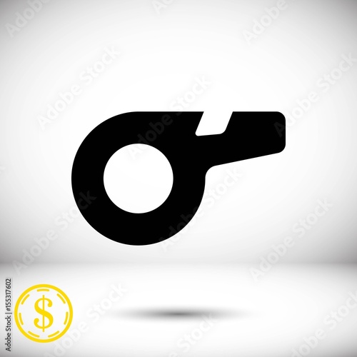 whistle icon stock vector illustration flat design