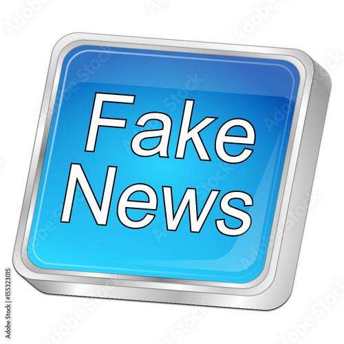 Fake News button - 3D illustration