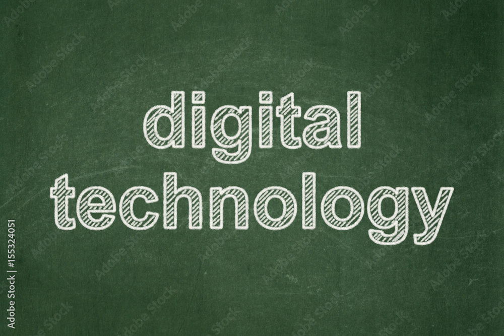 Obraz premium Data concept: Digital Technology on chalkboard background