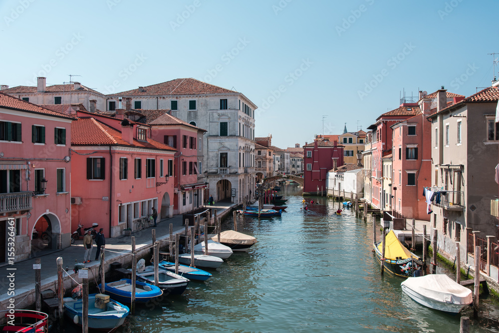 Obraz premium Fleet of boats and fishing boats of Chioggia
