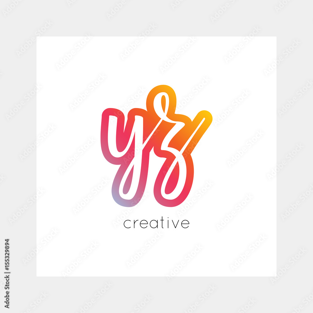 Obraz premium YZ logo, vector. Useful as branding, app icon, alphabet combination, clip-art.