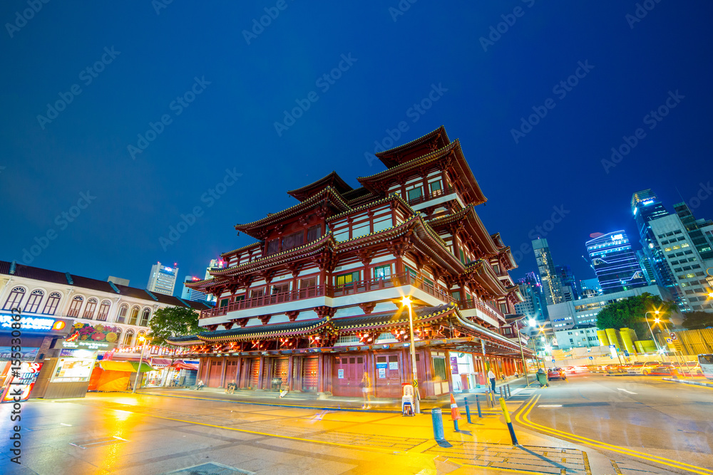 Buddha Toothe Relic Temple ,China Town area in Singapore