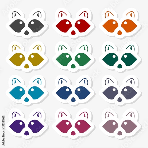 Silhouette of a raccoon - Illustration