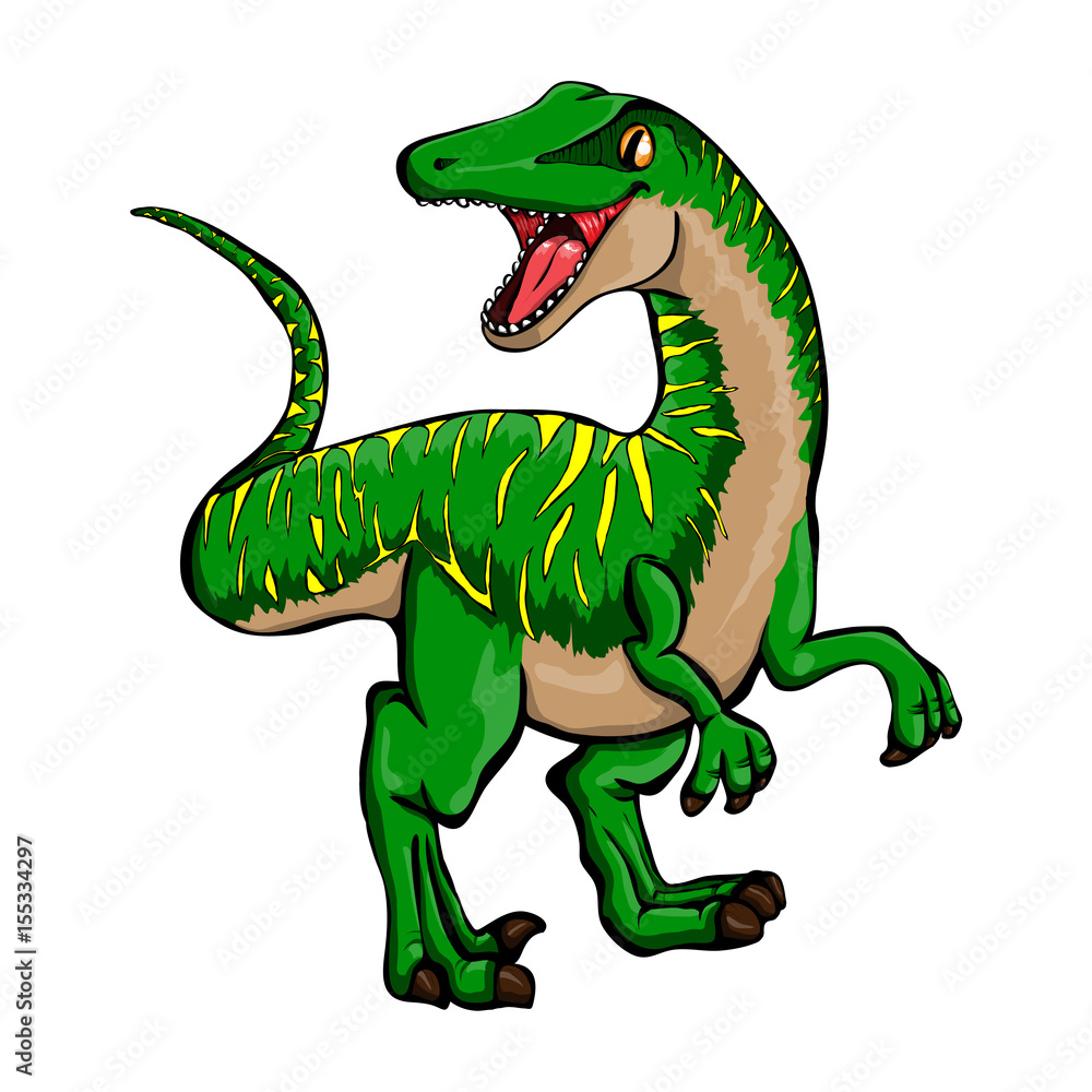 Fototapeta premium Isolated illustration of a cartoon dinosaur