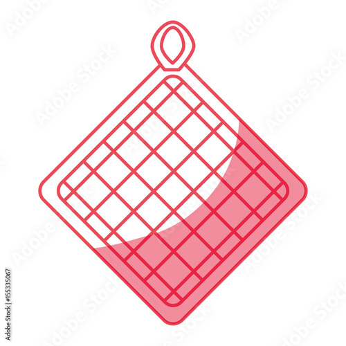 kitchen potholder object icon vector illustration graphic design
