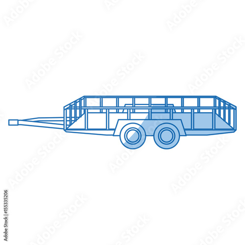 dump trailer cargo transport shipping image vector illustration