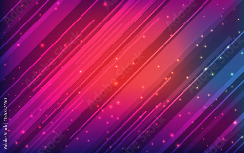 Colorful abstract background with lines and shine dust. Youthful design, vector illustration for web banners, brochures and advertising