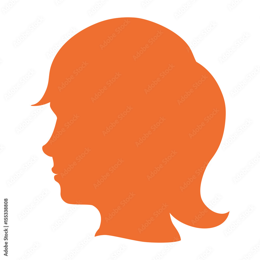 Woman head silhouette icon vector illustration graphic design Woman head silhouette icon vector illustration graphic design