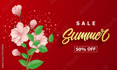 Summer Sale fifty off text