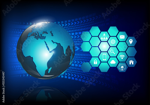 futuristic world connection