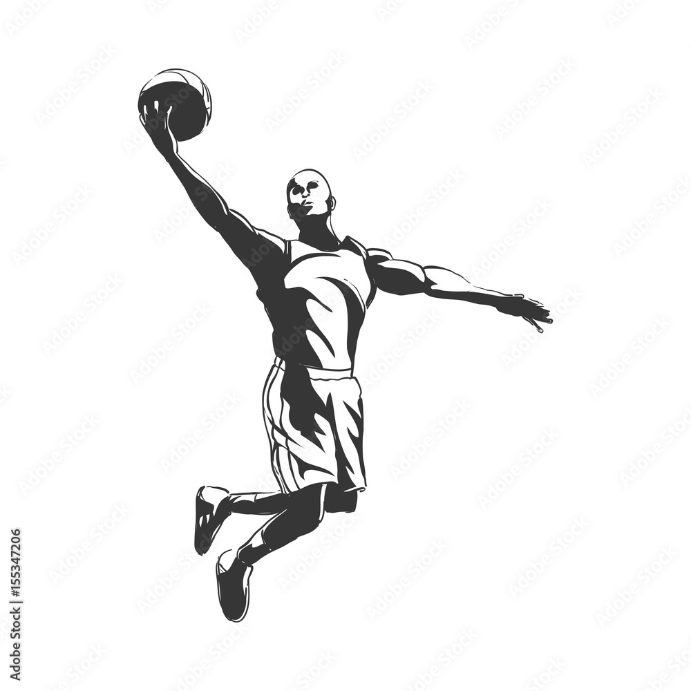 Fototapeta premium Backetball silhouette