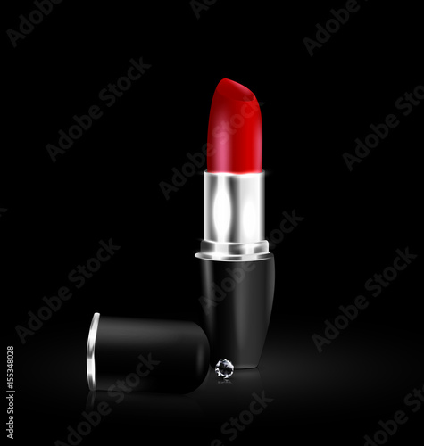 black and red lipstick