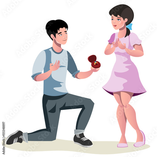 Man makes marriage proposal to girlfriend