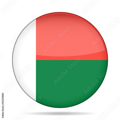 Free Download Flag of Madagascar. Shiny round button. - GFXLoad