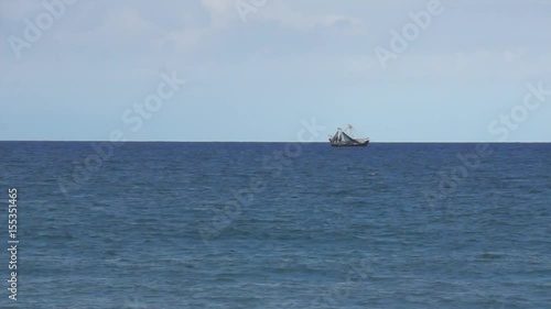 Commercial Shrimp Fishing Boat off the Coast of Florida