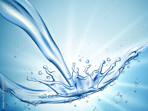 pouring water illustration