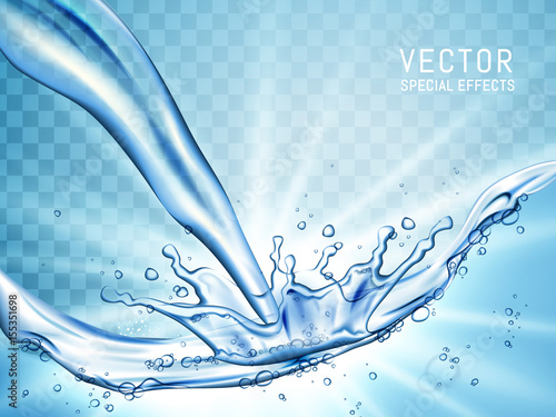 pouring water illustration