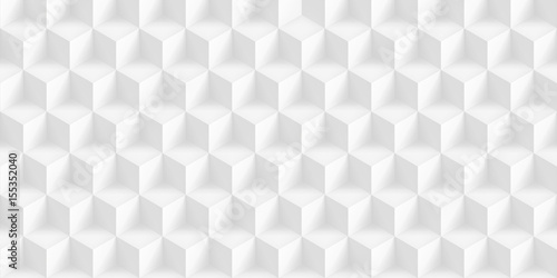 Fototapeta Naklejka Na Ścianę i Meble -  Volume realistic texture, gray cubes, 3d geometric pattern, design vector light background