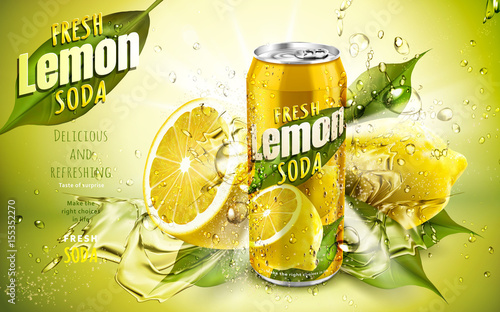 fresh lemon soda ad