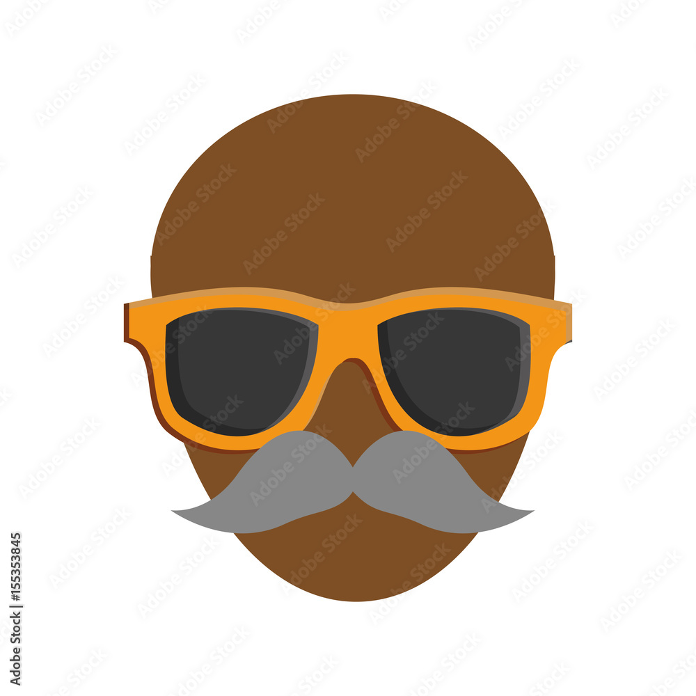 man with glasses icon over white background. colorful design. vector illustration man with glasses icon over white background. colorful design. vector illustration