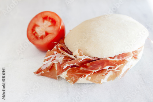 Spanish tapas,iberiam ham- Ham sandwich