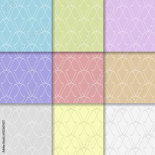 Geometric seamless background. Colored collection