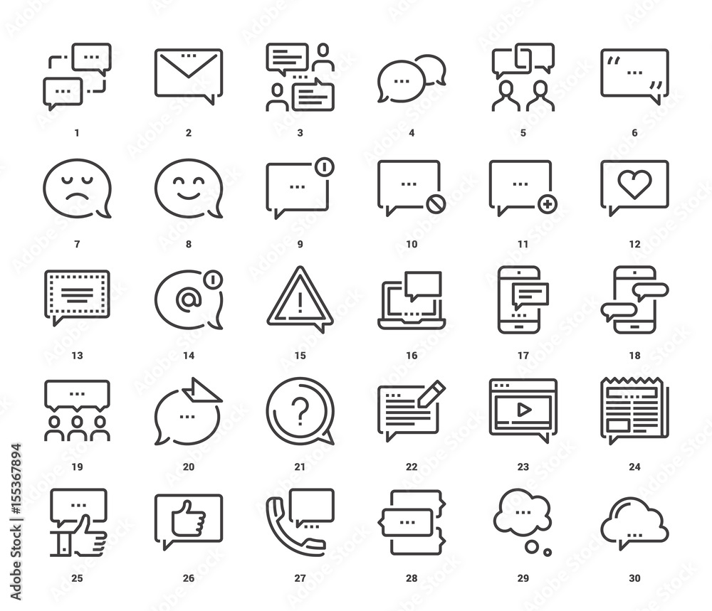 Message Bubbles Icons