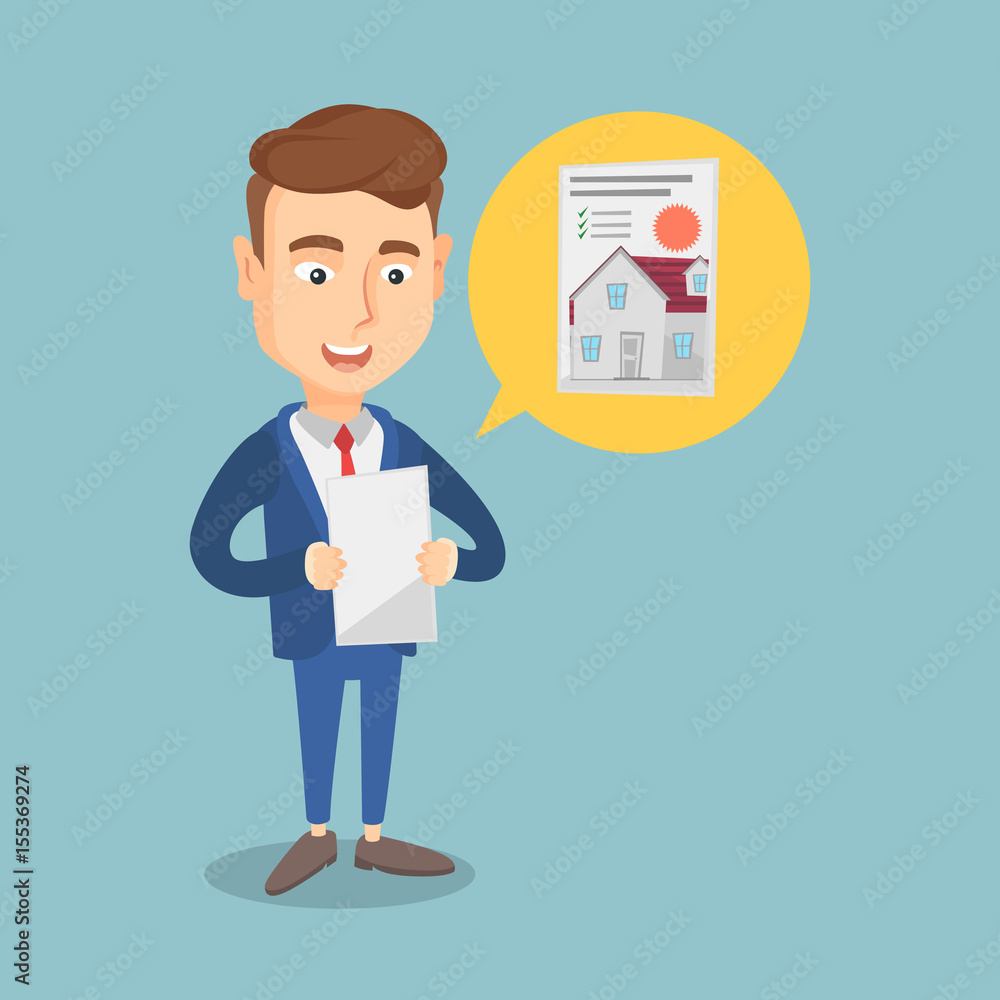 Man looking for house vector illustration. Man looking for house vector illustration.