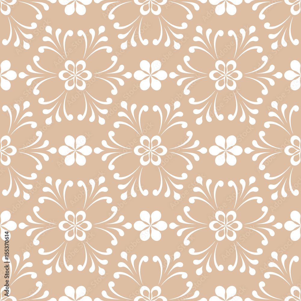 Floral seamless pattern. Brown abstract background Floral seamless pattern. Brown abstract background