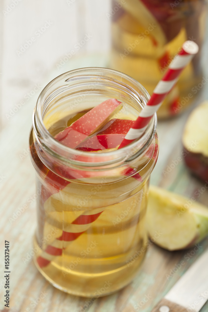 Apple spiced drink with cinnamon Apple spiced drink with cinnamon