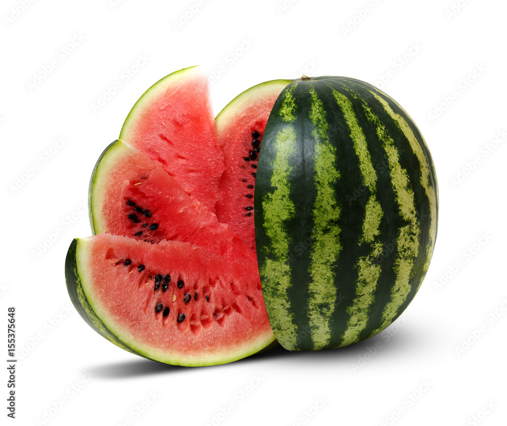watermelon isolated on white background. watermelon isolated on white background.